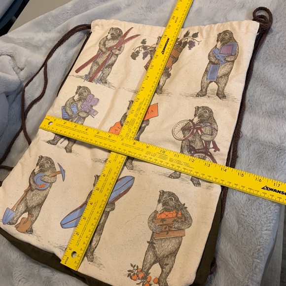 CA BEARS Sling Backpack Canvas California Souvenir Sports Travel SF Mercantile - Picture 15 of 16